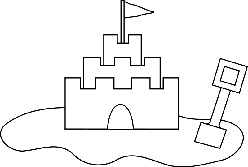 Clip Arts Related To - Draw A Sandcastle Easy (600x405), Png Download
