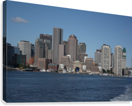Boston Harborfront Canvas Print - Boston Harbor (429x344), Png Download