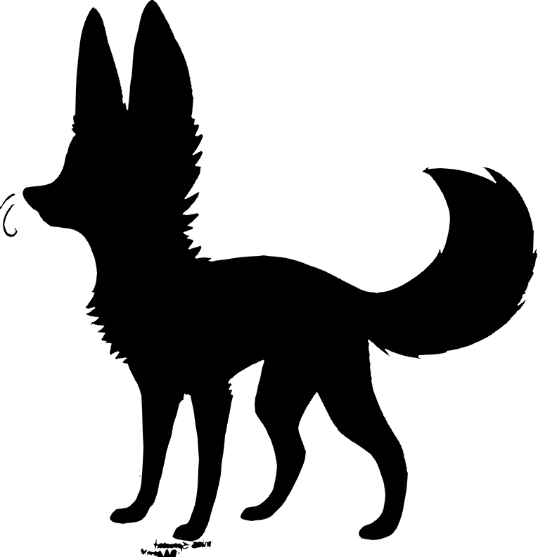 Fox Silhouette Png - Black Animal Jam Fox (765x792), Png Download