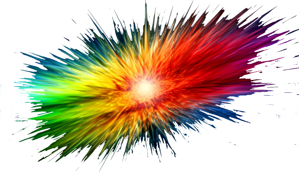 Explosion Of Colors - Explosion Colors Png Transparent (992x600), Png Download