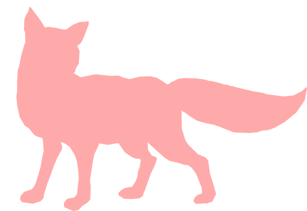 Fox Silhouette With Transparent Background (600x412), Png Download