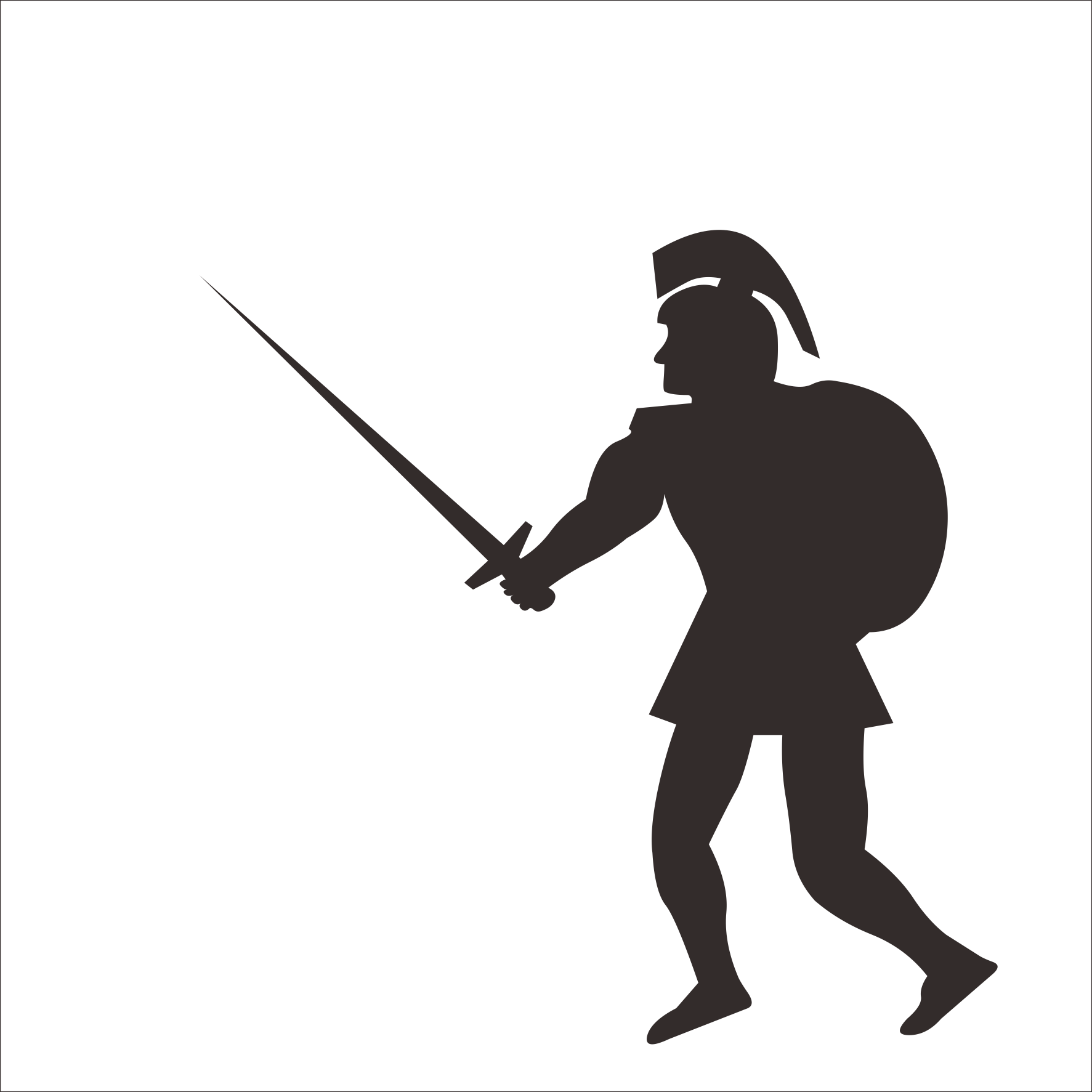 Soldier Gladius Sword Roman Army Clip Art - Roman Soldier Silhouette (1773x1773), Png Download