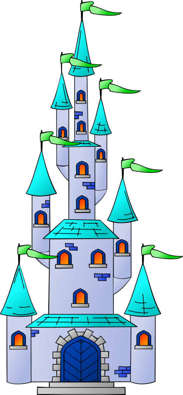 Vector Clip Art - Castle Clip Art (600x1297), Png Download