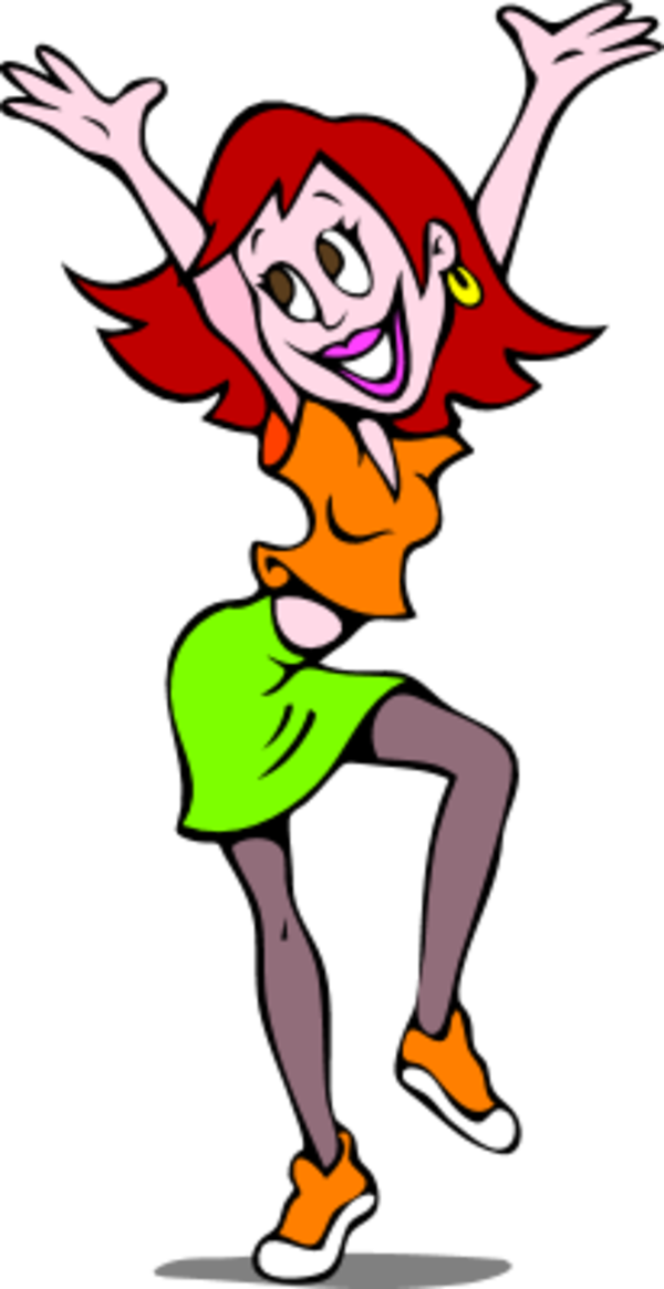 Dance Teacher Clipart - Happy Woman Clipart (600x1165), Png Download
