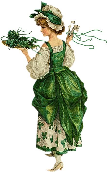 - La Passion Des Tubes Psp - Vintage St Patrick's Day (458x726), Png Download