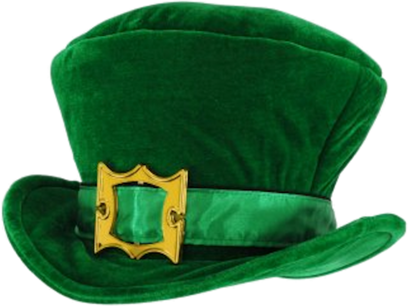 Leprechaun Hat Png Jpg Royalty Free - St Patricks Hat Png (799x600), Png Download
