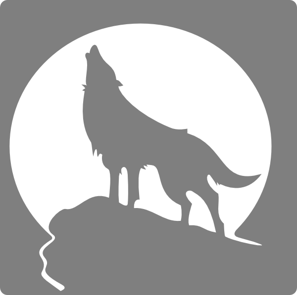 Wolf Clipart Wolf Clip Art - Wolf Howling At Moon Clipart (600x597), Png Download