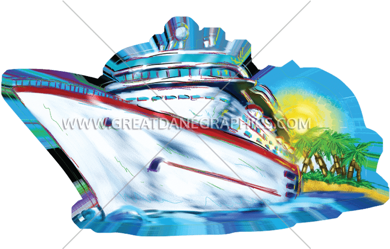 Ship Production Ready Artwork For T Shirt - Cruise Ship Clip Art (825x486), Png Download