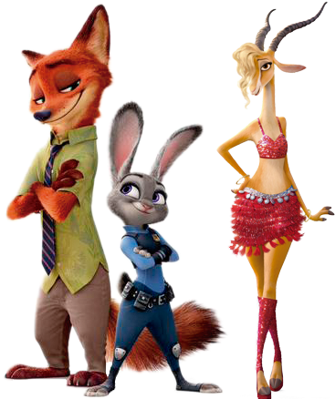Pixeles Pinterest Zootopiapng - Judy Hopps And Nick Wild (388x437), Png Download