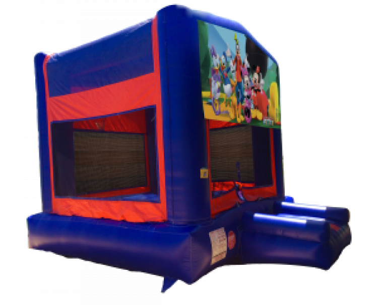 Mickey Mouse Clubhouse Red/blue/yellow Bounce House - Pj Masks Bounce House (750x607), Png Download