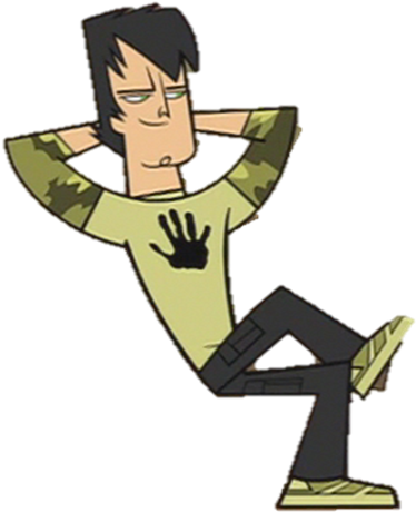 Trent Sitting - Total Drama Duncan Sitting (414x479), Png Download
