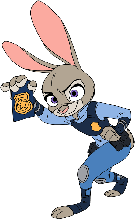 Judy Hopps Zootopia Clipart - Zootopia Clipart (450x728), Png Download