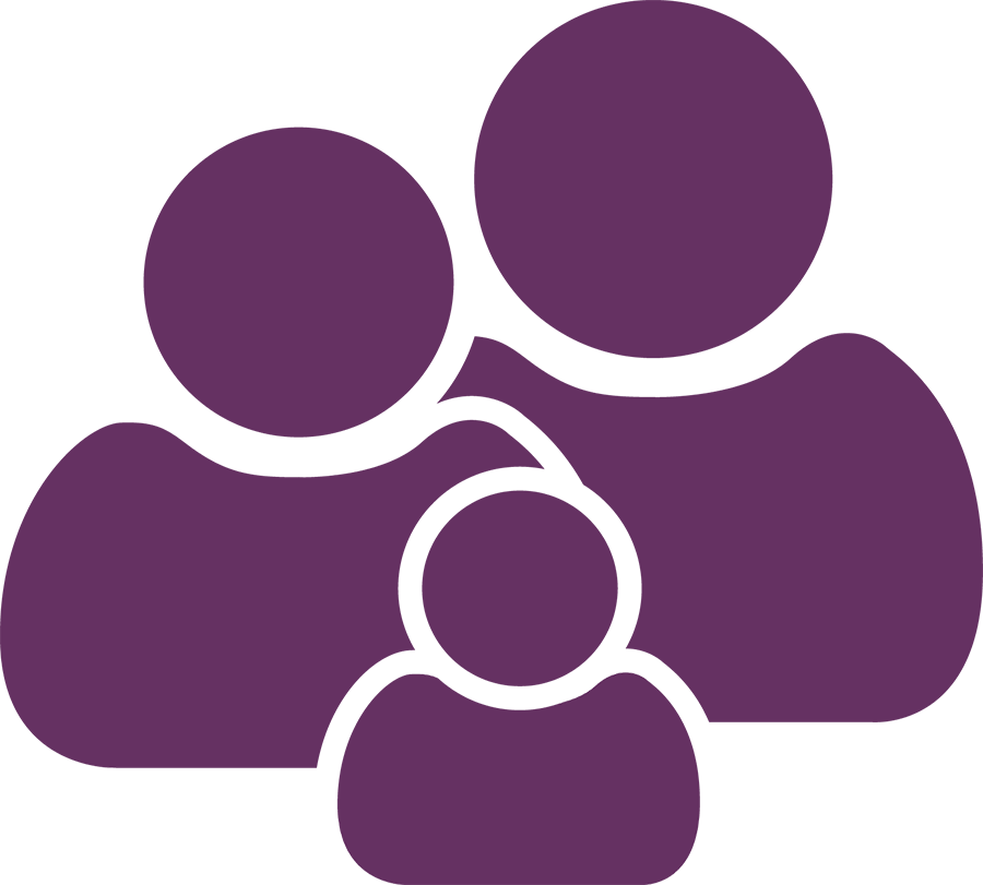 Insurance Solutions Family Icon - Family Icon Png Purple (900x811), Png Download