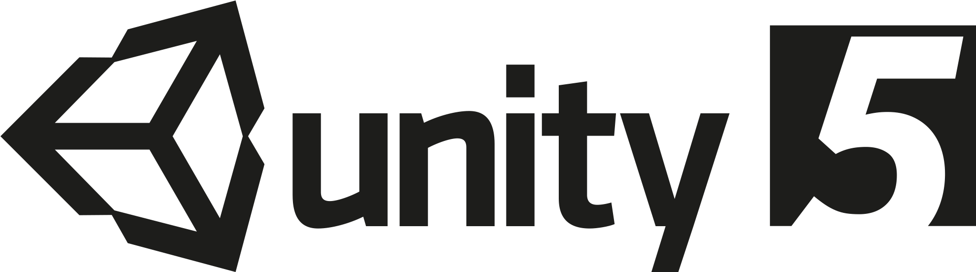 Unity3d Placeholder - Unity 3d 5 Logo (2000x600), Png Download