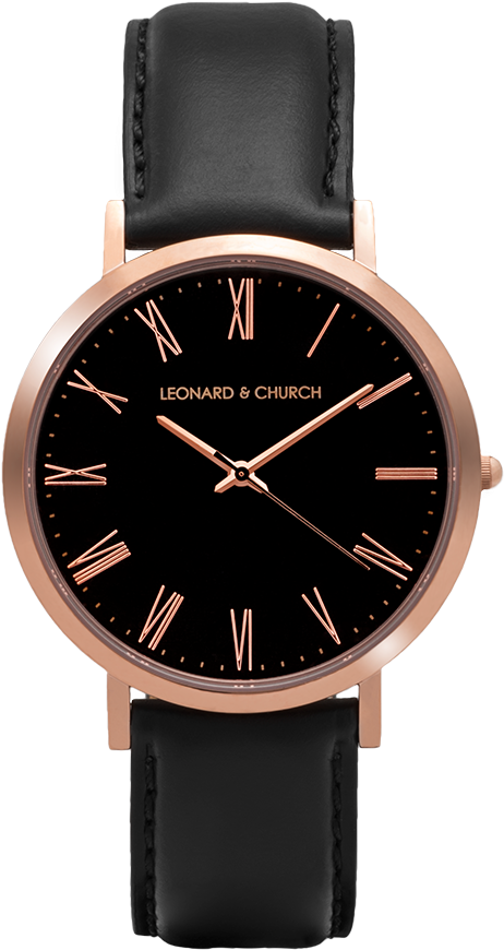 Crosby Black / Rose Gold / Black Leonard & Church - Certina C035 410.16 057.00 (1000x1085), Png Download