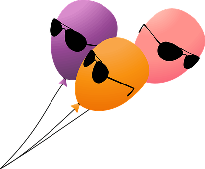 Balloon Balloons Birthday Cia Fbi Festive - Fun Balloon Png (414x340), Png Download