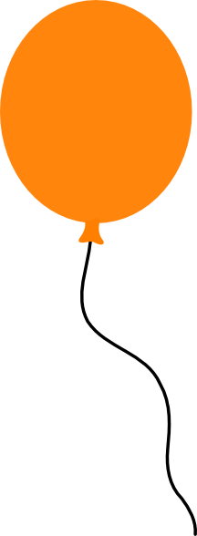 How To Set Use Orange Balloon Svg Vector (216x588), Png Download