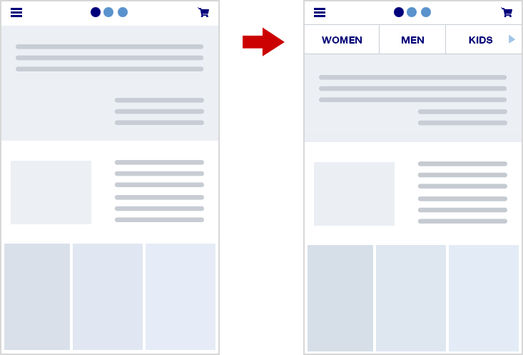 Growth Rock » The Link Bar, An Ecommerce Mobile Homepage - Design (733x497), Png Download