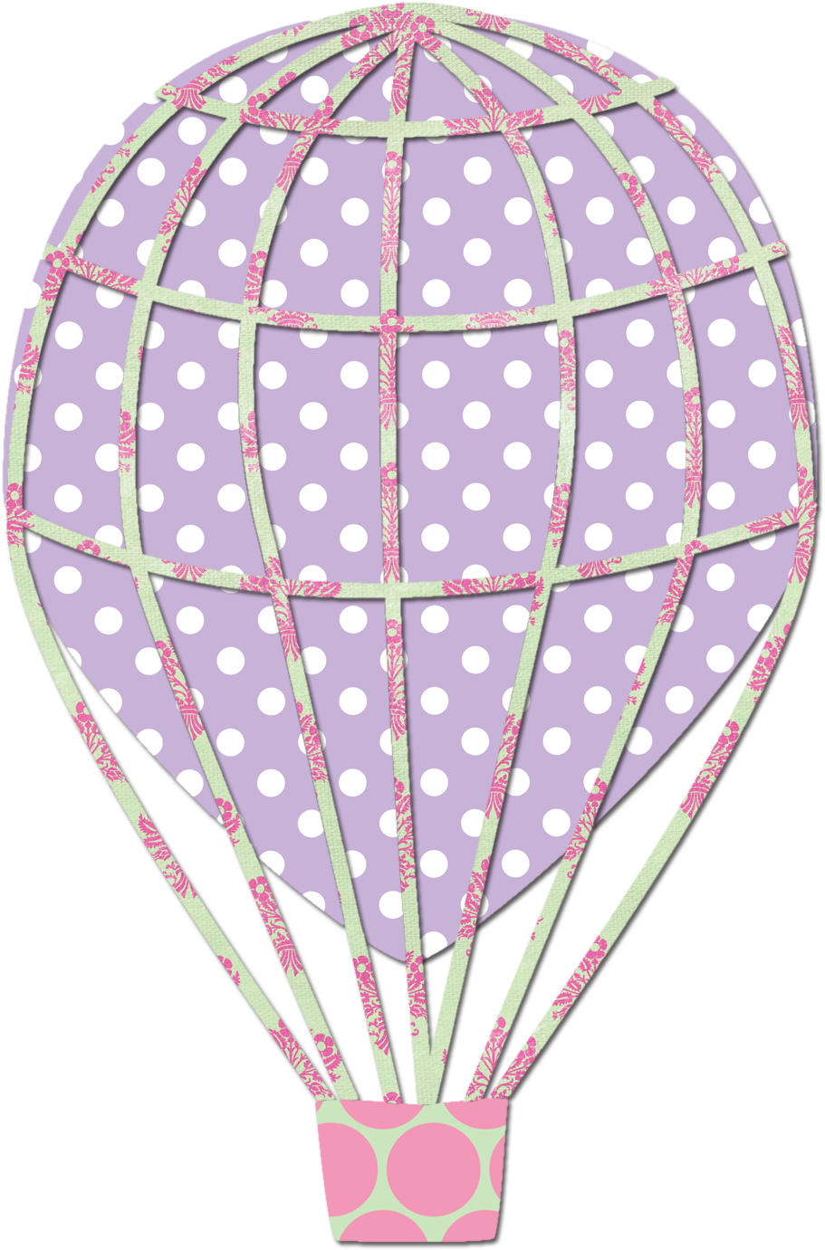 Hot Air Balloon Clip Art Embellishment - Balloons Png Scrapbooking (921x1392), Png Download