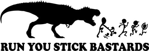 T Rex Stick Figure (500x500), Png Download