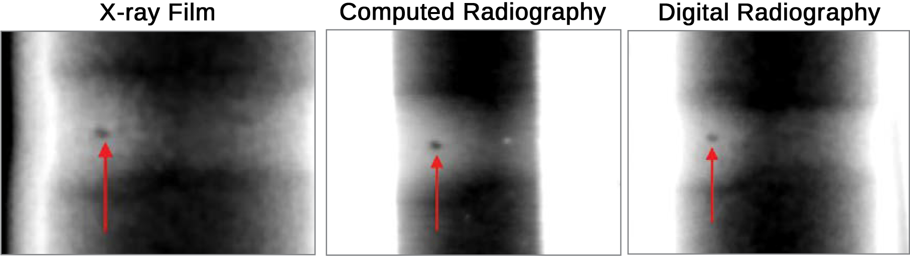 Detection Of A Pore In A Tube Weld Using X-ray Film, - Photo Caption (1814x511), Png Download