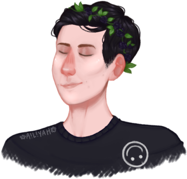 Phil Embracing The Quiff & Wearing A Flower Crown Is,,, - Phil Lester Quiff And Flower Crown (500x464), Png Download