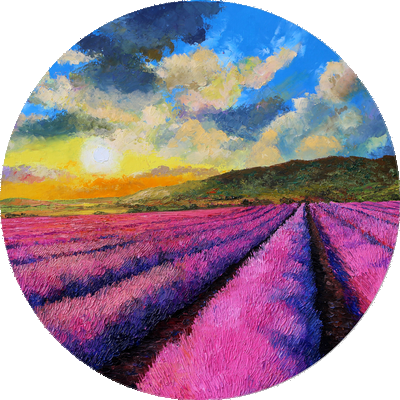 Palette Knife Techniques In Oil - Painting (400x400), Png Download