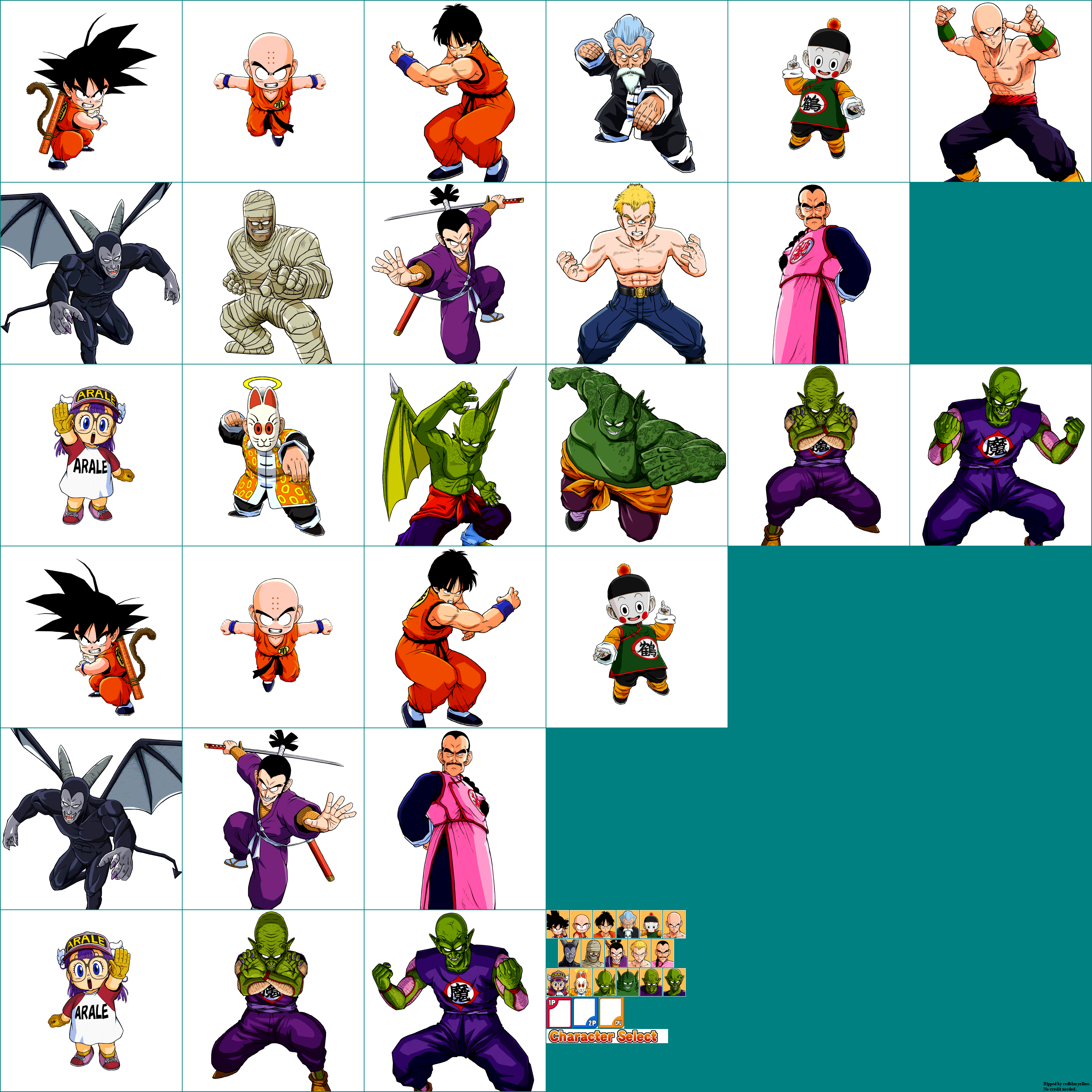 Click For Full Sized Image Character Select - King Piccolo Sprite (3086x3086), Png Download