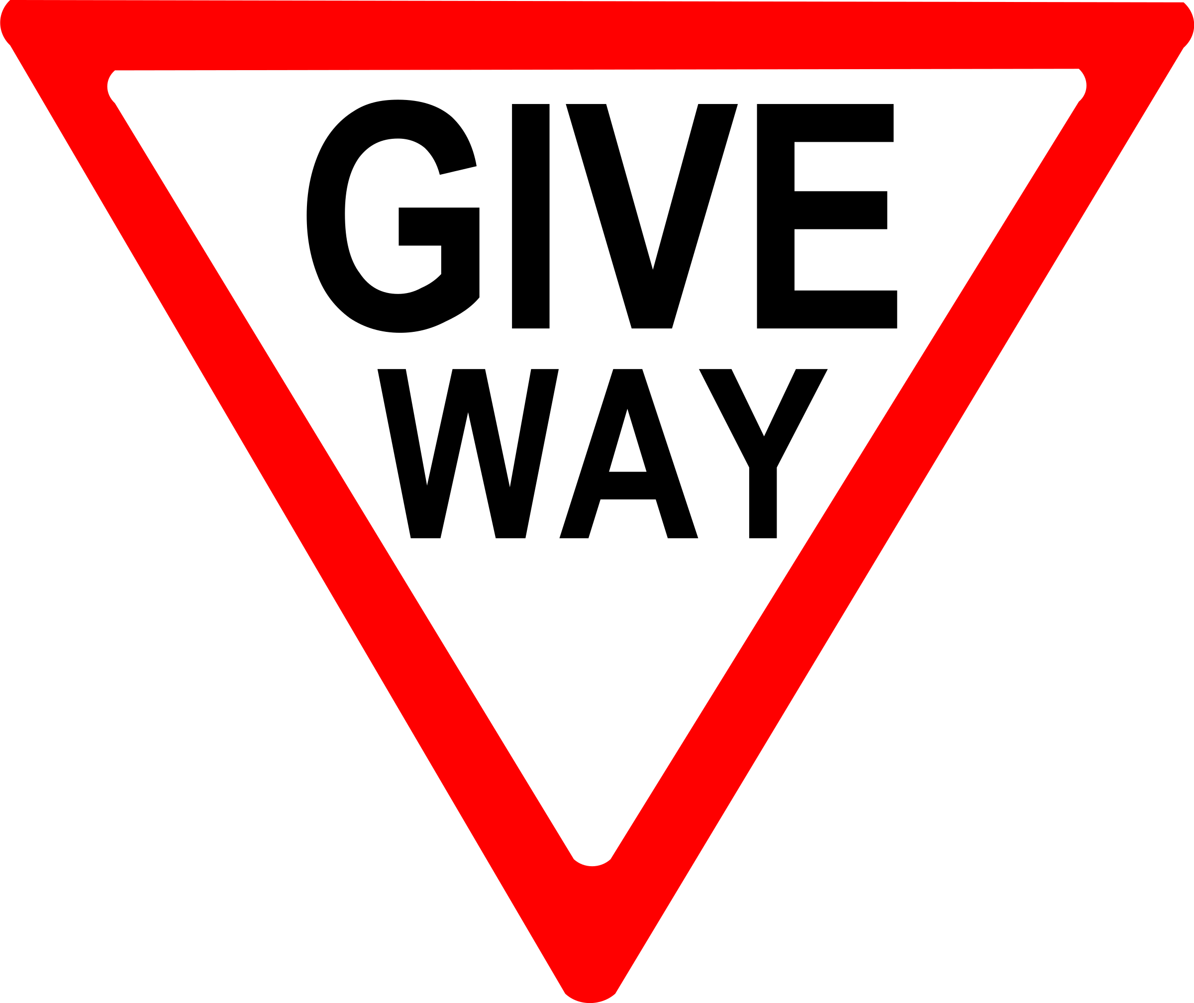 This Free Icons Png Design Of Give Way Sign (2400x2016), Png Download