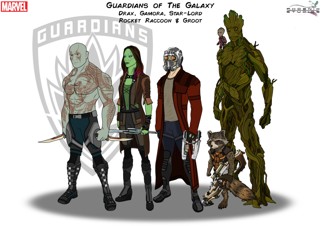 Image Stock Of By Kyle A Mcdonald On Deviantart - Guardians Of The Galaxy Cartoon Gamora (1063x751), Png Download
