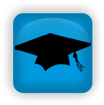 File - Icon Education - Svg - Graduation Hat (350x350), Png Download