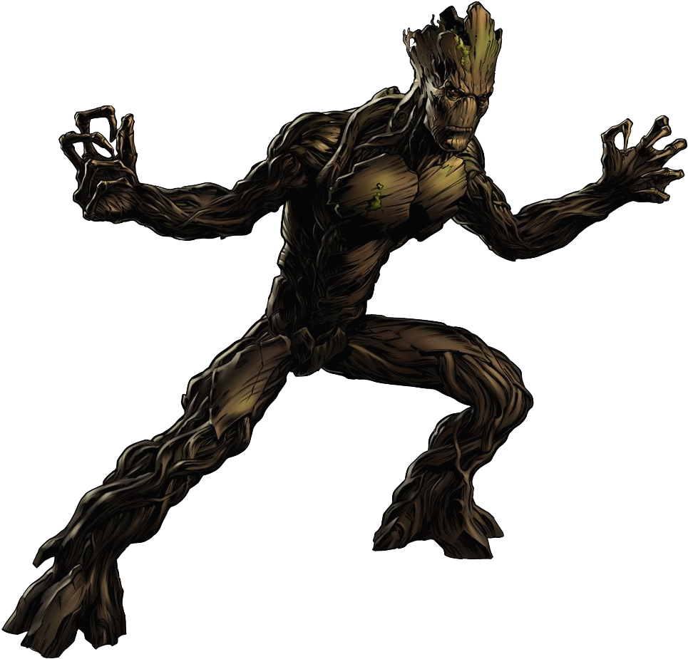 Guardian Groot Portrait Art - Guardians Of The Galaxy Groot Render (669x630), Png Download