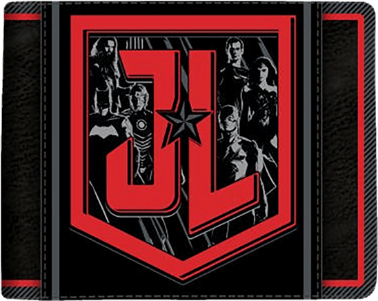 Justice League Logo Black Wallet - ステッカー C (600x600), Png Download