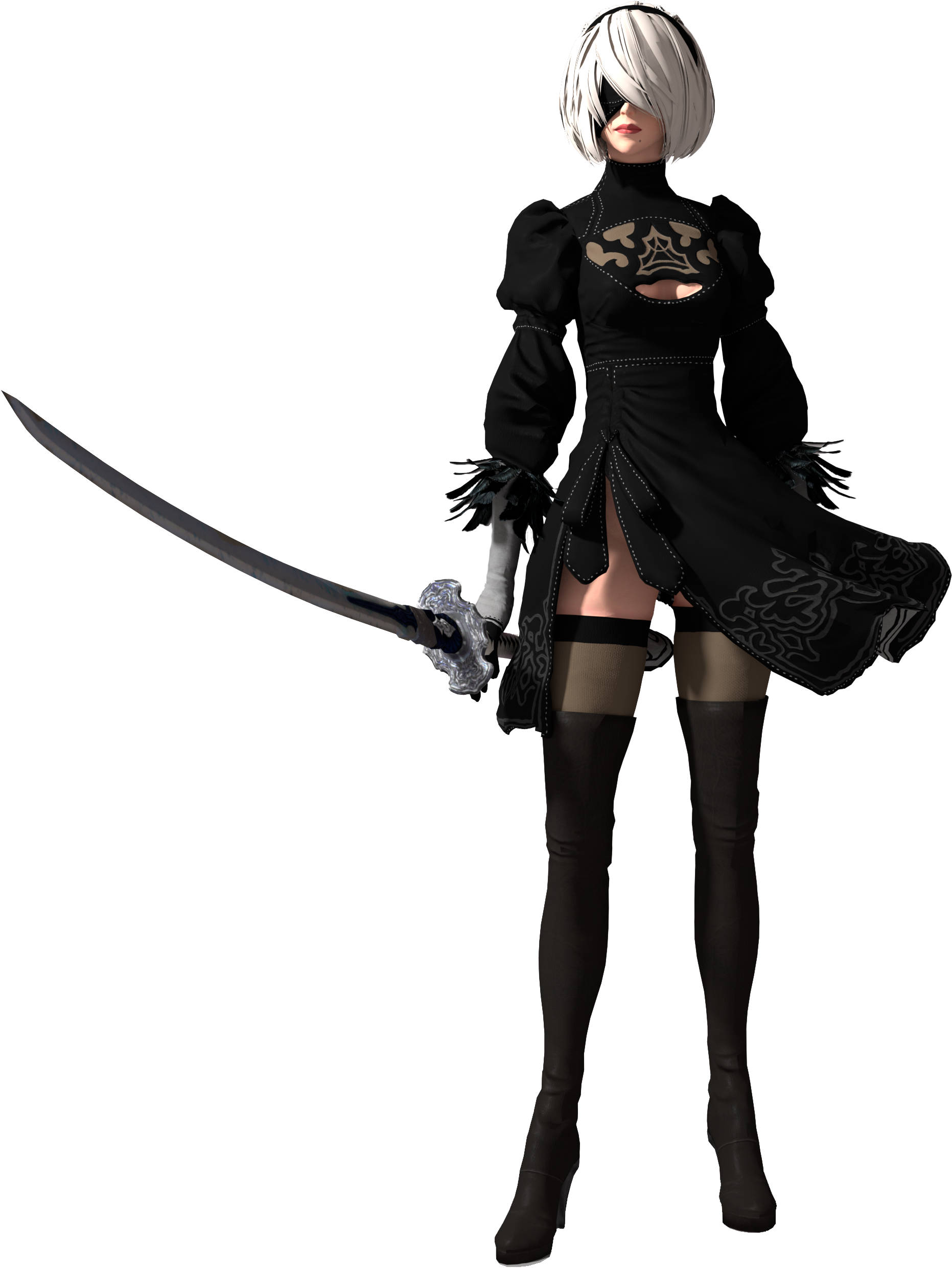 Nier Automata 2b - Nier Automata 4k Textures (1950x2560), Png Download