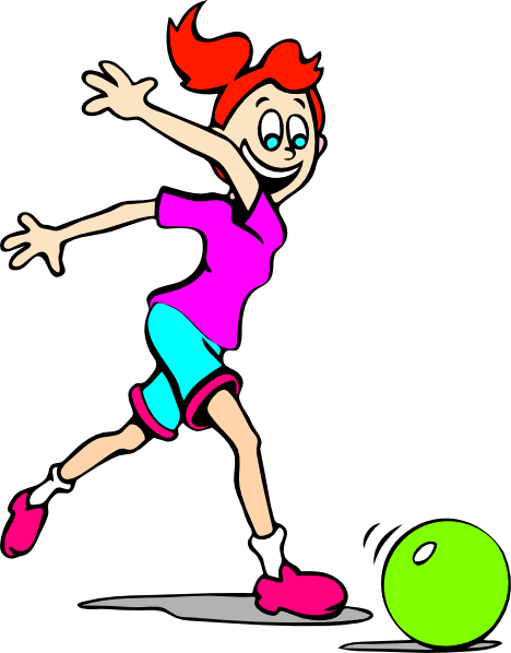 Playing With A Bowling Ball Clipart (468x598), Png Download