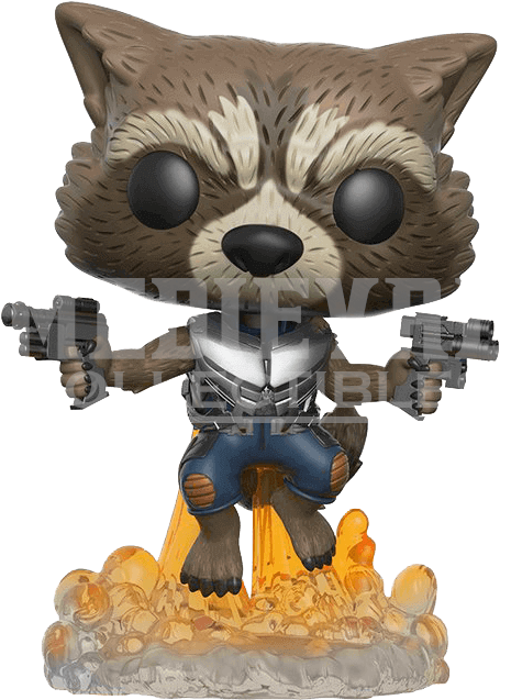 Guardians Of The Galaxy 2 Rocket Pop Figure - Rocket Raccoon Funko Pop (646x646), Png Download
