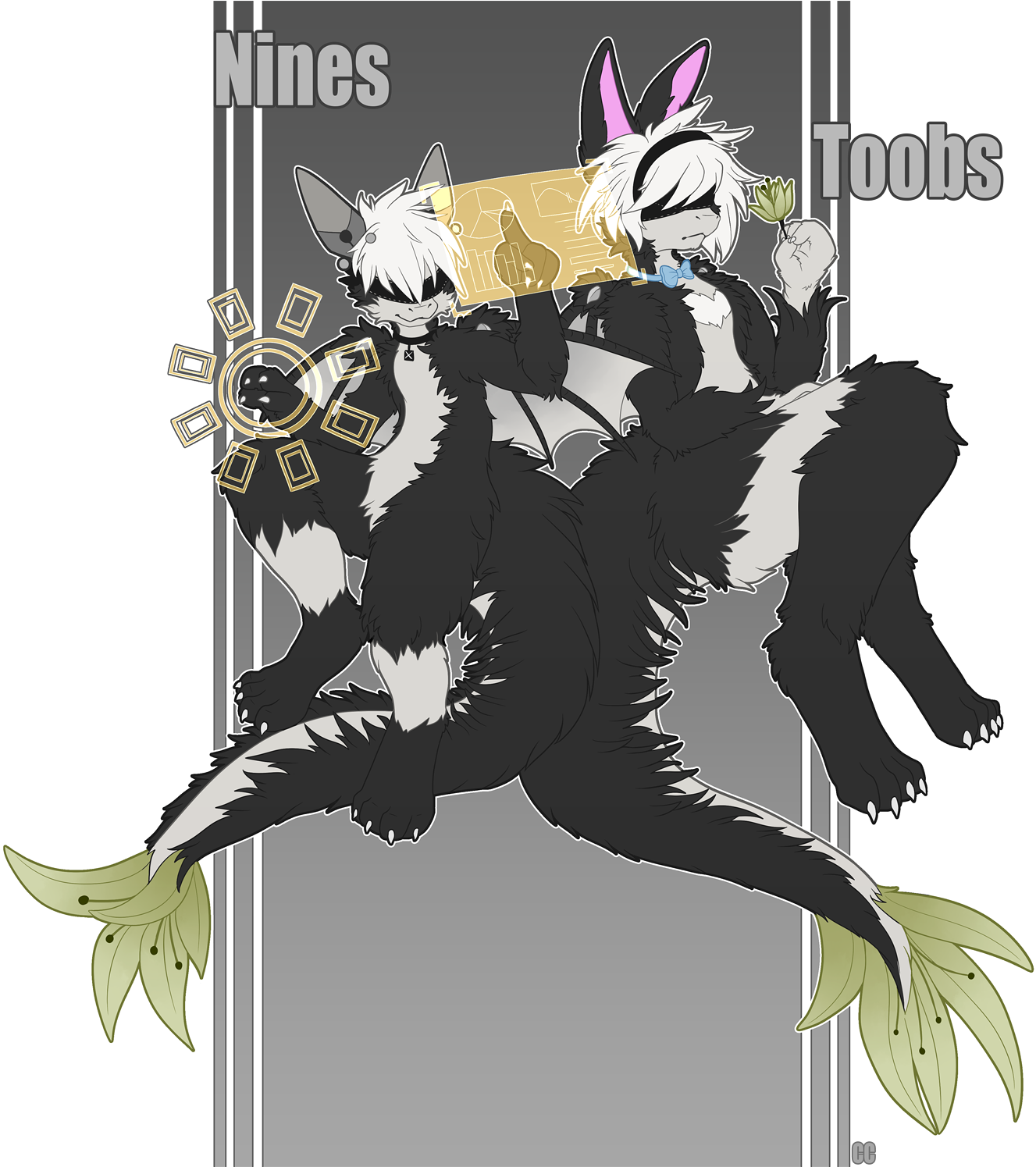 Nines And Toobs - Nier: Automata (1400x1494), Png Download