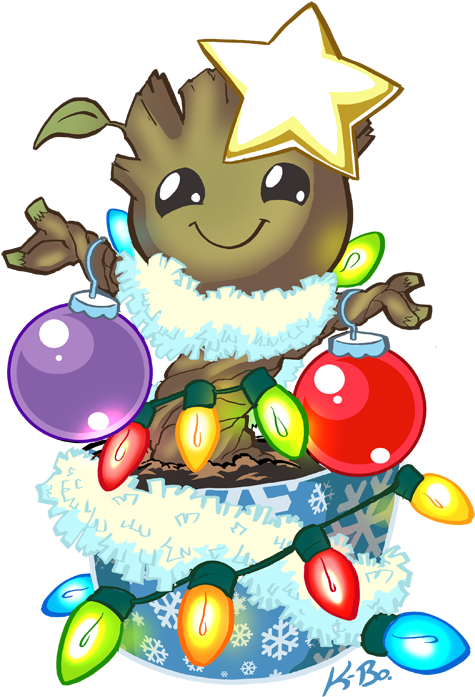 Week Of Geek Breaking News - Groot Christmas (500x716), Png Download