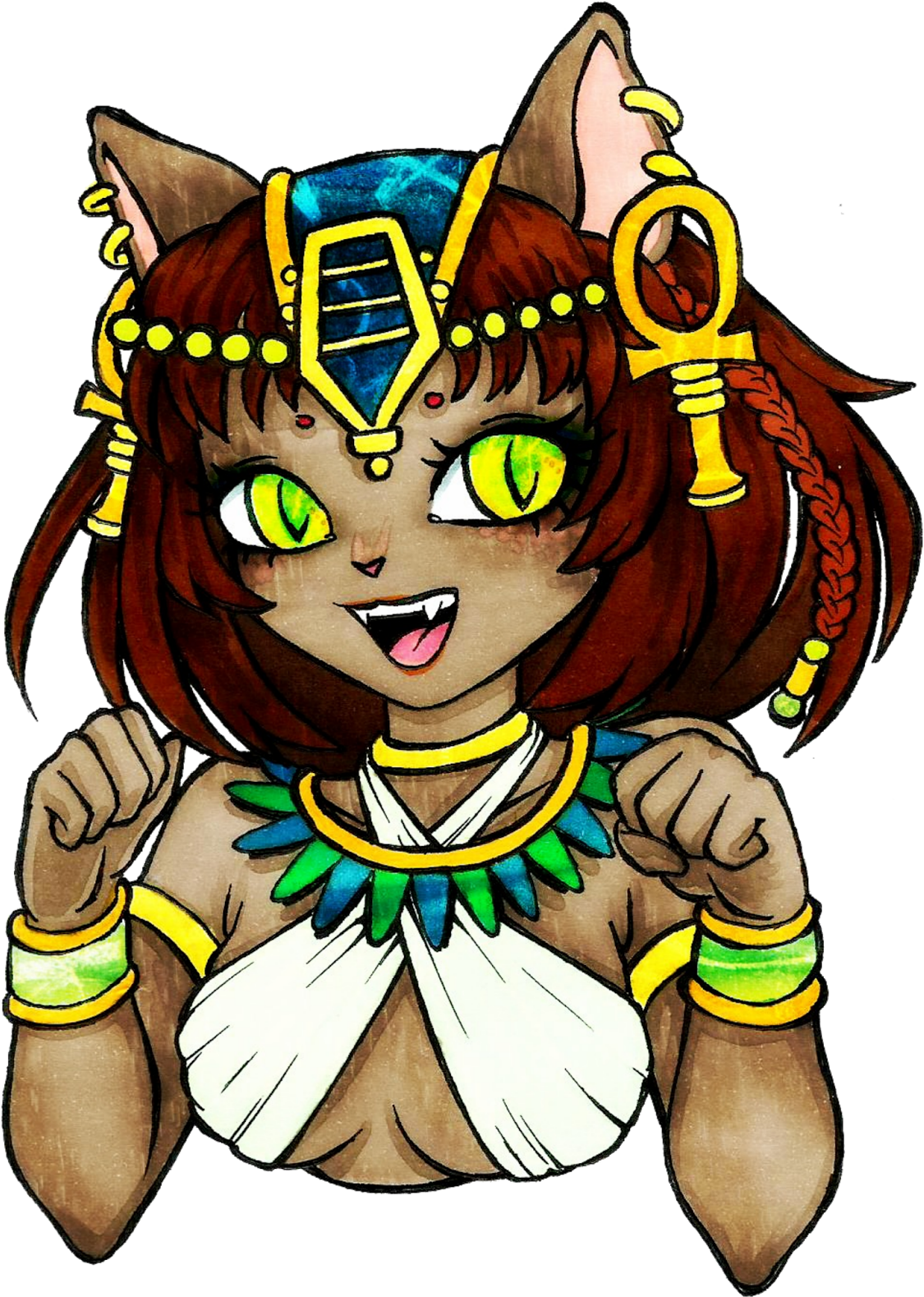 Goddess Bastet - Female Cat Goddess (1136x1600), Png Download