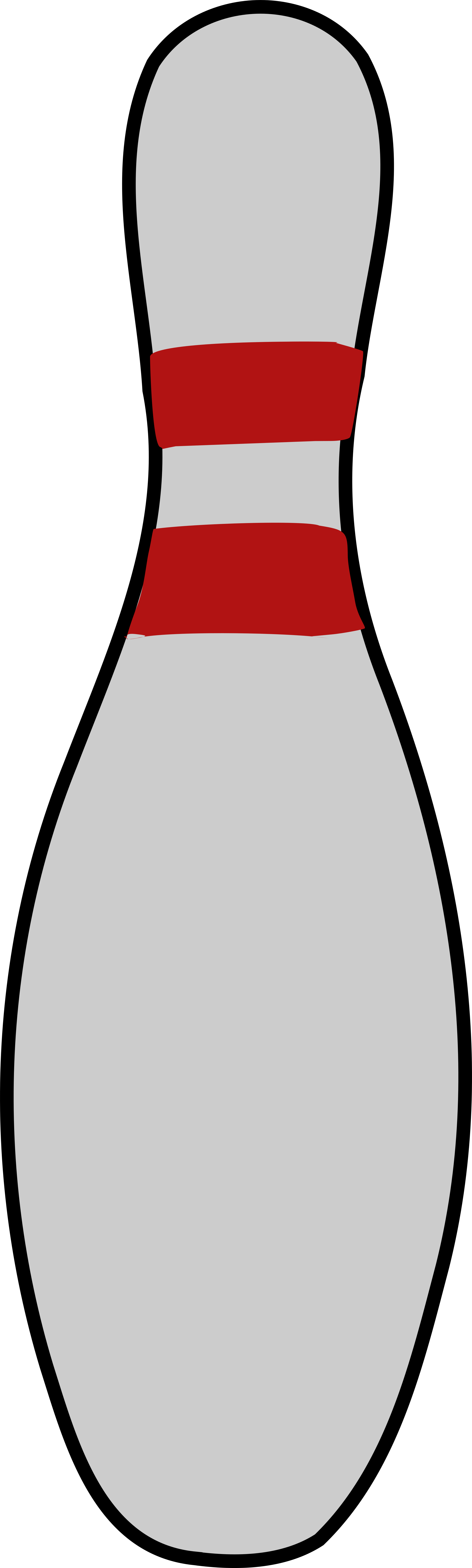 Single Clipart Bowling Pin - Bowling Pin Clip Art (1331x4416), Png Download