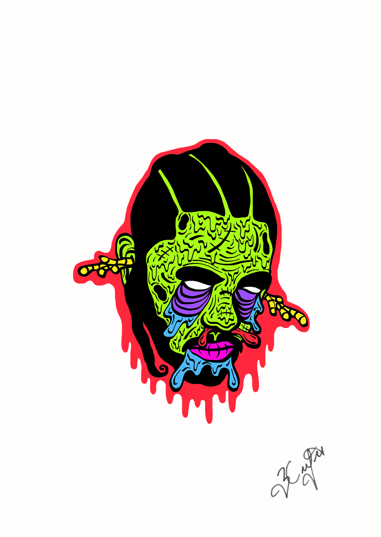 Zombie Kendrick Lamar A3 Print - Kendrick Lamar (2000x2000), Png Download