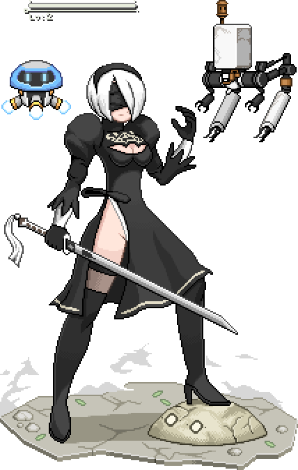2b From Nier Automata - Nier: Automata (428x674), Png Download