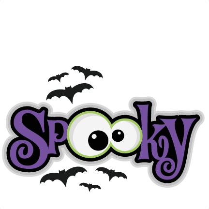 Spooky Svg Scrapbook Title Svg Cutting Files Bat Svg - Spooky Halloween Frames Clipart (432x432), Png Download
