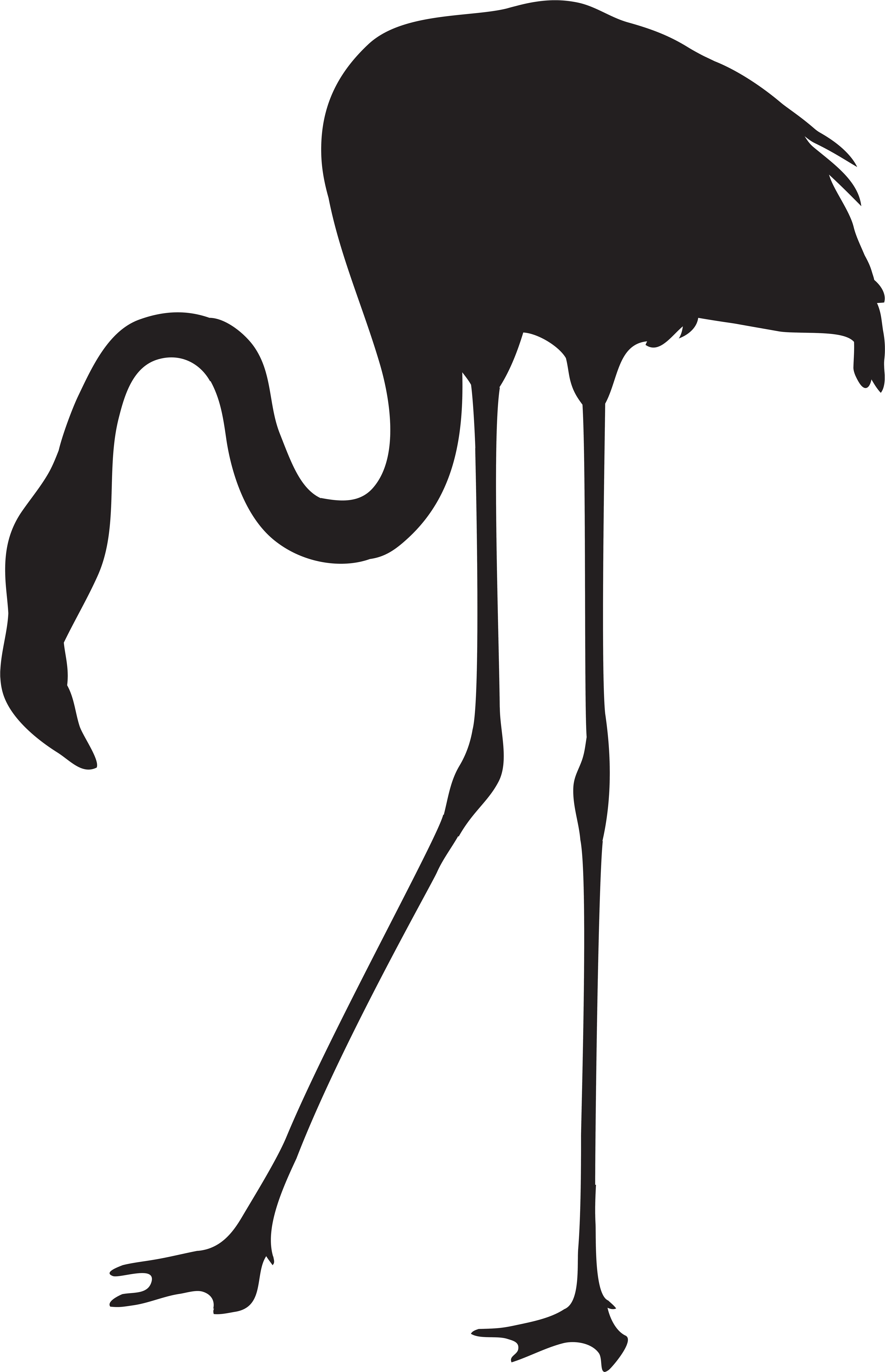 Png Download Flamingo Silhouette Clip Art At Getdrawings - Flamingo Silhouette Png (5246x8000), Png Download