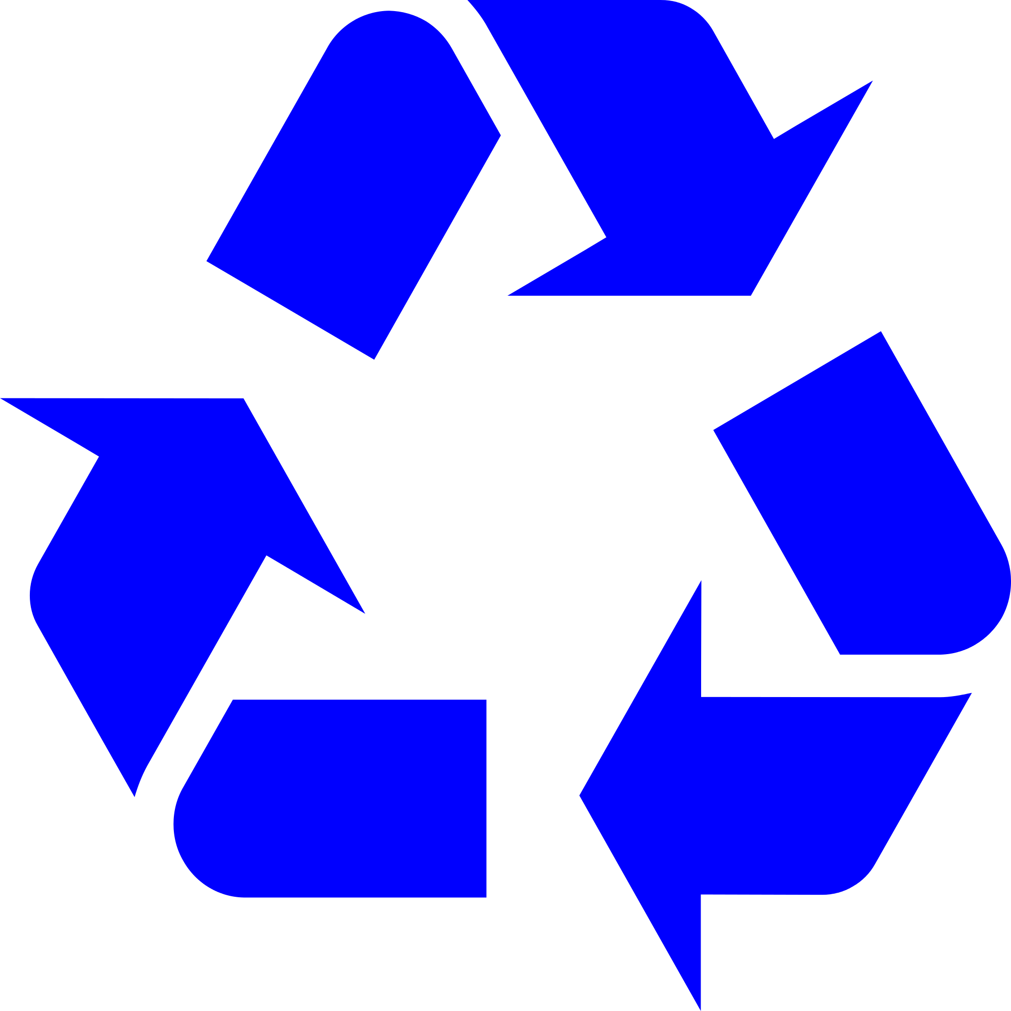 Recycle Symbols Png - Recycling Symbol Blue (2000x2000), Png Download