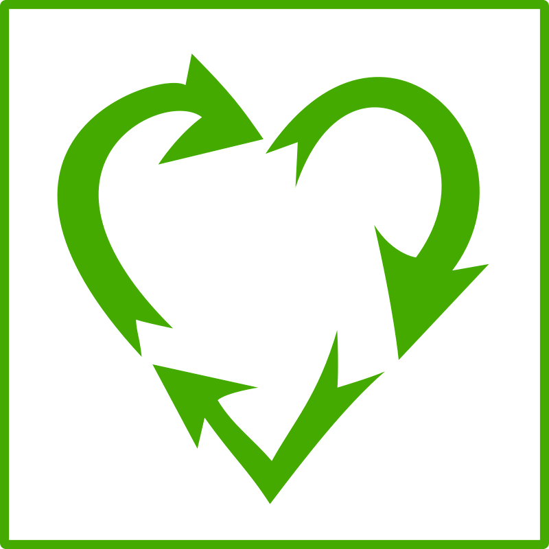 Recycle Heart (800x800), Png Download