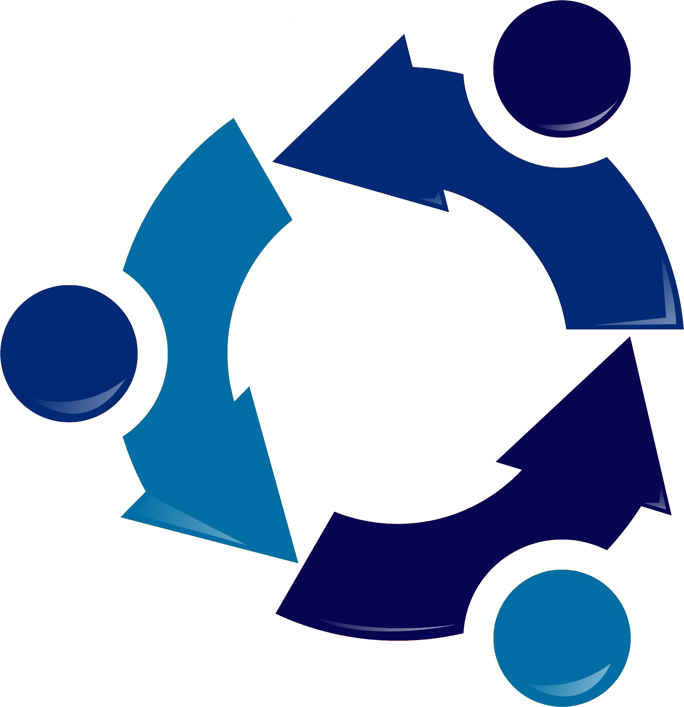 Ubuntu Recycling Logo-blue - Linux Ubuntu Logo Png (2834x2834), Png Download