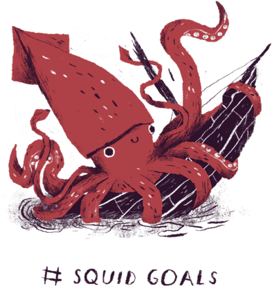 Squid Goals (571x495), Png Download