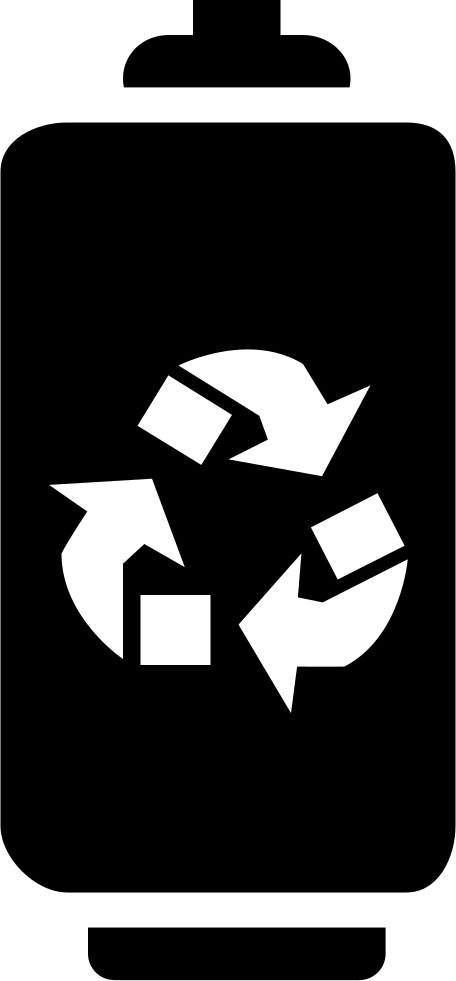 Battery With Recycle Symbol - Recycle Truck Icon Png (456x981), Png Download