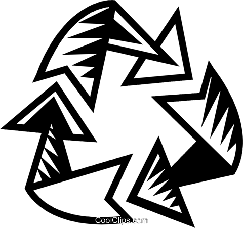 Recycle Symbol Royalty Free Vector Clip Art Illustration - Illustration (480x451), Png Download